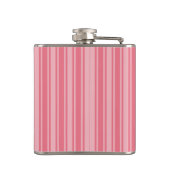 Coral rosa Candy Streifen Flachmann (Rückseite)