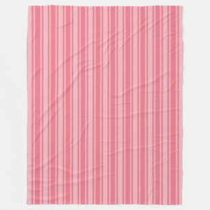 Coral rosa Candy Streifen Fleecedecke