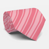 Coral rosa Candy Streifen Krawatte (Gerollt)