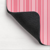 Coral rosa Candy Streifen Mousepad (Ecke)