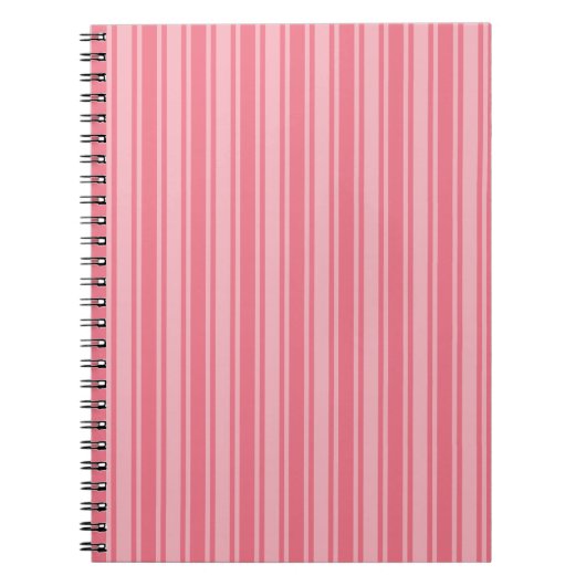 Coral rosa Candy Streifen Notizblock (Vorderseite)