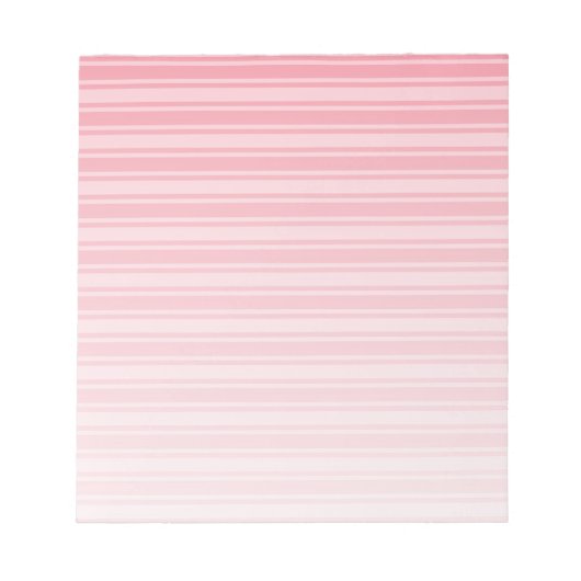Coral rosa Candy Streifen Notizblock (Vorderseite)