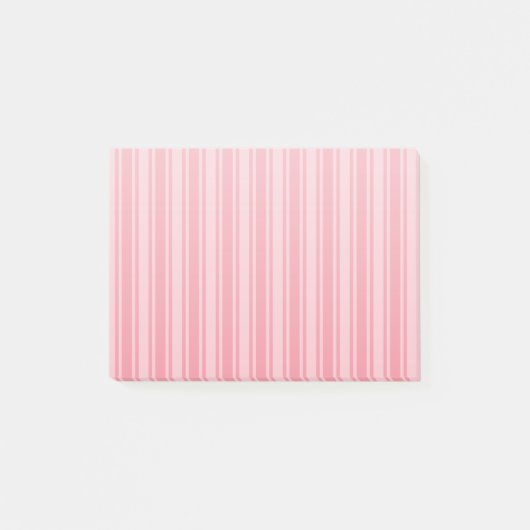 Coral rosa Candy Streifen Post-it Klebezettel (Vorderseite)