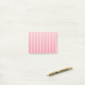 Coral rosa Candy Streifen Post-it Klebezettel (Auf Schreibtisch)