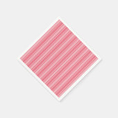 Coral rosa Candy Streifen Serviette (Ecke)
