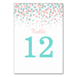 Coral rosa orange aquamarin grün Hochzeitsstipps T Tischnummer