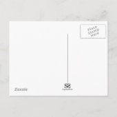 Coral Rose Blossom mit Notenmusik Postkarte (Rückseite)