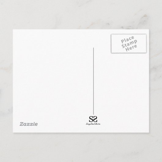 Coral Rose Blossom mit Notenmusik Postkarte (Rückseite)