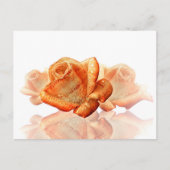 Coral Rose Blossom mit Notenmusik Postkarte (Vorderseite)