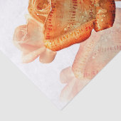 Coral Rose Blossom mit Notenmusik Seidenpapier (Ausschnitt)