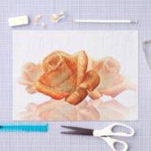 Coral Rose Blossom mit Notenmusik Seidenpapier (Handwerk)