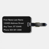 Coral Rose Blumendesign | Personalisieren Gepäckanhänger (Rückseite horizontal)