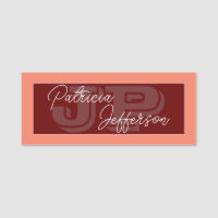 Coral Rose & Dark Red Mit Monogramm Handgeschriebe