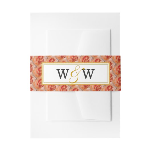 CORAL ROSE Elegante Blumengeflechte Christlich Einladungsbanderole (Vorderseite Beispiel)