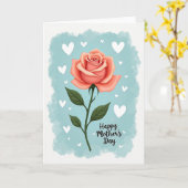 Coral Rose Mutterliebe Karte (Gelbe Blume)