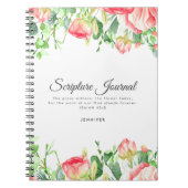 Coral Rose Personalisiert Scripture Journal Notizblock (Vorderseite)