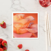 Coral Rose Personalisiert Wedding Napkins Serviette (Beispiel)