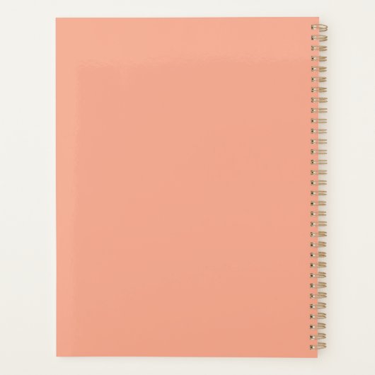 Coral Rose Planner Planer (Rückseite)