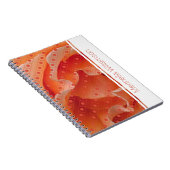Coral Rose Polka Dot Custom Notebook Journal Notizblock (Rechte Seite)