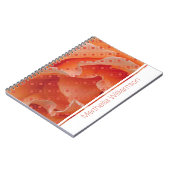 Coral Rose Polka Dot Custom Notebook Journal Notizblock (Linke Seite)
