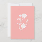 Coral Rose Probe Abendessen Einladung (Rückseite)