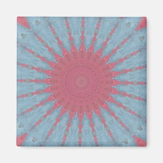 Coral Rose Starburst Magnet (Vorne)