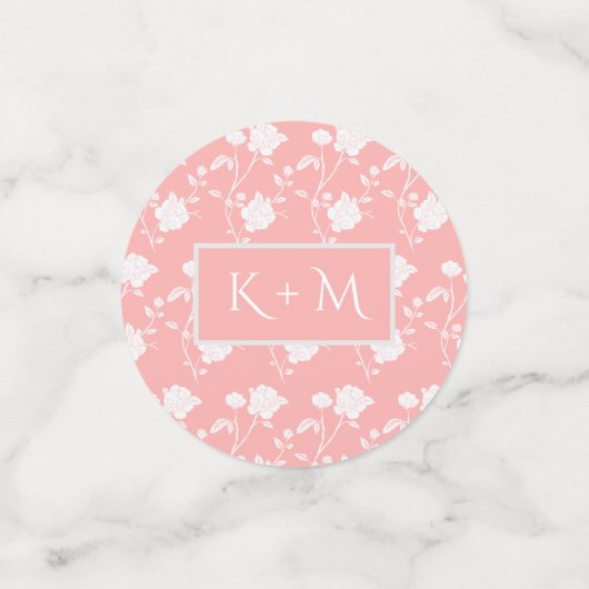 Coral Rose Wedding Confetti Konfetti (Klein Vorderseite)