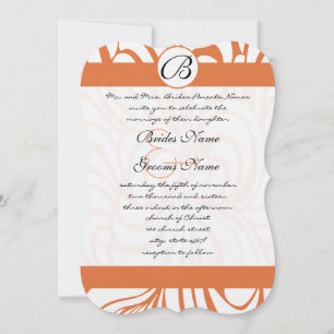 Coral Rose Wirbel Hochzeiten Einladungen