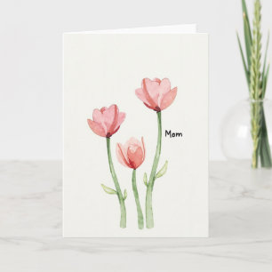 Coral-Rosen-Muttertags-Kunstkarte Karte