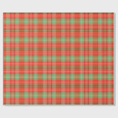 Coral & Sage Plaid Geschenkpapier (Flach)