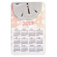 Coral Sand Dollar Mini Magnet Kalender