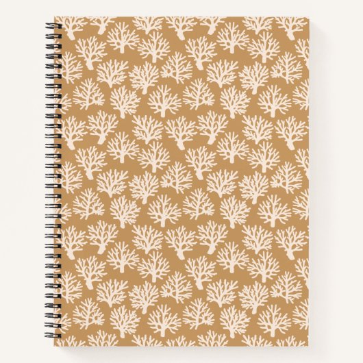Coral Scribbles Brown Notizblock (Vorderseite)