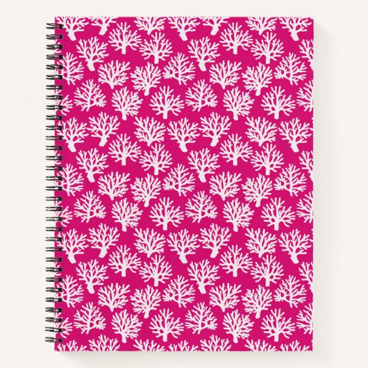 Coral Scribbles Vibranntrosa Notizblock (Vorderseite)