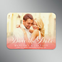 Coral Script-Foto-Overlay-Hochzeit Speichern Sie d