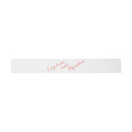 Coral Script Wedding Einladung Bly Bands Einladungsbanderole