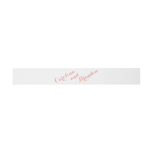 Coral Script Wedding Einladung Bly Bands Einladungsbanderole