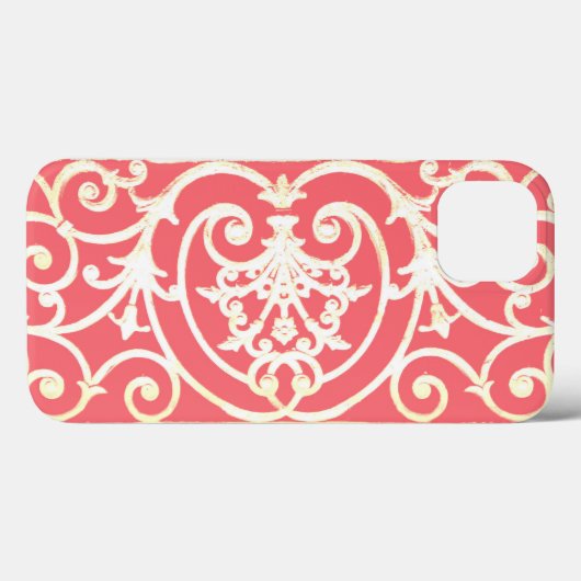 Coral scrollwork muster Case-Mate iPhone Fall Hülle (Rückseite (Horizontal))