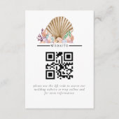 Coral & Seashell Beach Wedding Begleitkarte (Vorderseite)