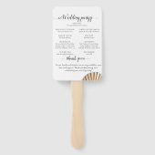 Coral & Seashell Beach Wedding Fächer (Rückseite)