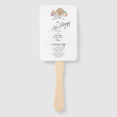 Coral & Seashell Beach Wedding Fächer (Vorderseite)