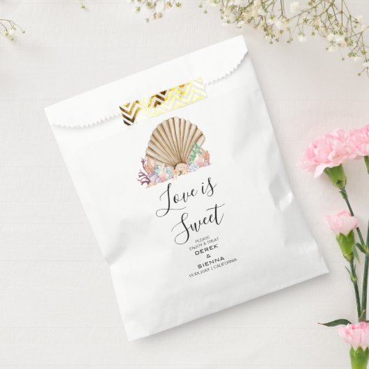 Coral & Seashell Beach Wedding Geschenktütchen (Versiegelt)