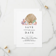 Coral & Seashell Beach Wedding