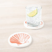 Coral Seashell Untersetzer (Seite)