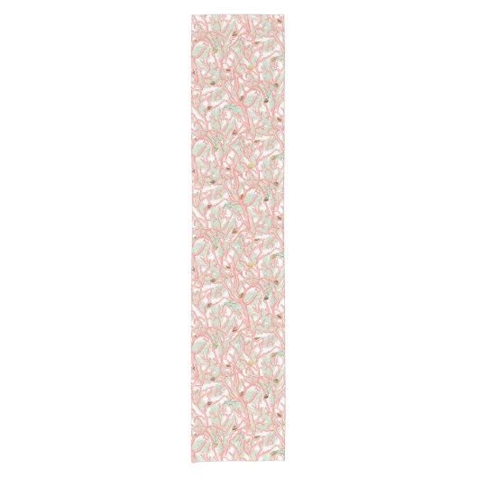 Coral Seashells Ocean Beach Unterwasser Kurzer Tischläufer (Vorderseite)