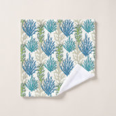 Coral Seaweed Pattern Handtuch Set (Waschlappen)