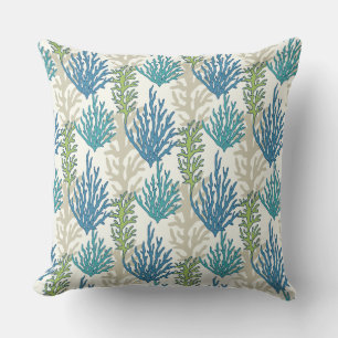 Coral Seaweed Pattern Kissen werfen Für Draußen