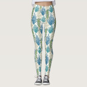 Coral Seaweed Pattern Leggings (Vorderseite)