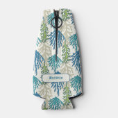 Coral Seaweeds-Text Flaschenkühler (Rückseite)