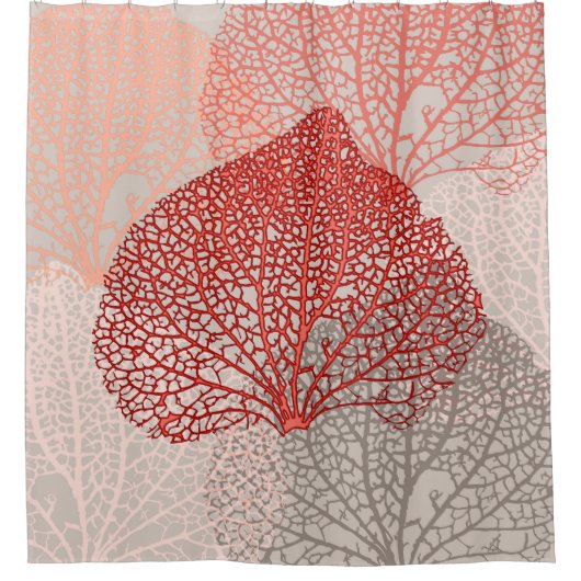 Coral Shadow Duschvorhang (Vorderseite)