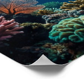 Coral Shark Reef Fantasy Decor Poster (Ecke)